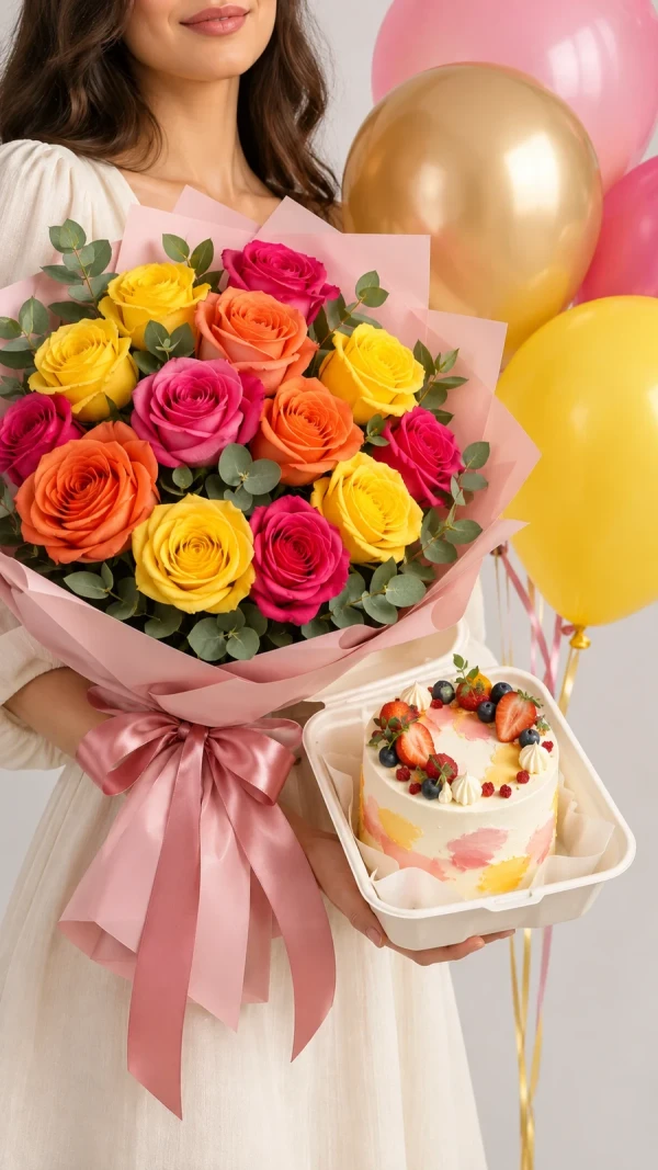 Сет "Яркий" — «Сет Яркий» — подарочный сет Dolce Sweets из 1 бенто-торта «Молочная девочка» по 350 г. Готовый сет подойдёт…